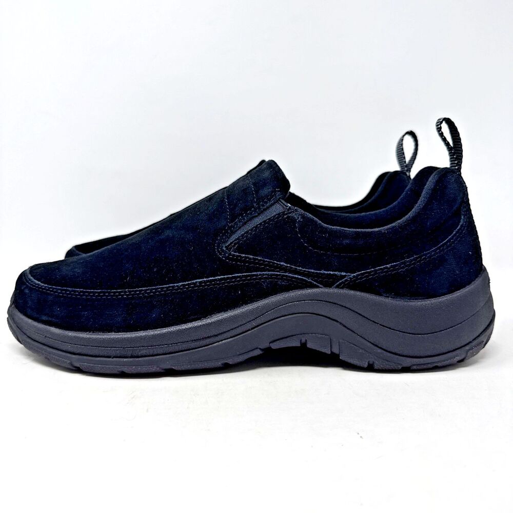 L.L. Bean Suede Comfort Mocs Mens Size 12 M Black Slip On Shoes Outdoors Hiking